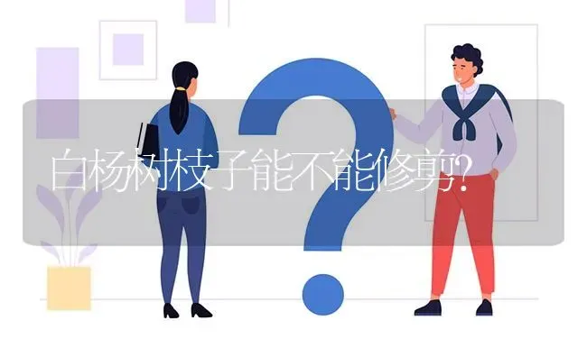 白杨树枝子能不能修剪? | 养殖问题解答