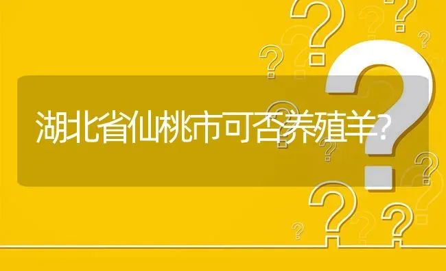 湖北省仙桃市可否养殖羊? | 养殖问题解答