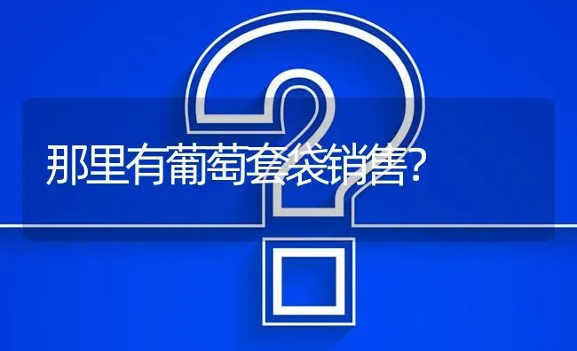 那里有葡萄套袋销售? | 养殖问题解答