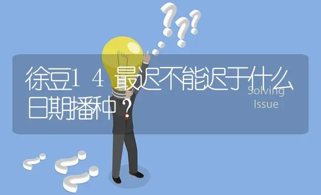 徐豆14最迟不能迟于什么日期播种? | 养殖问题解答