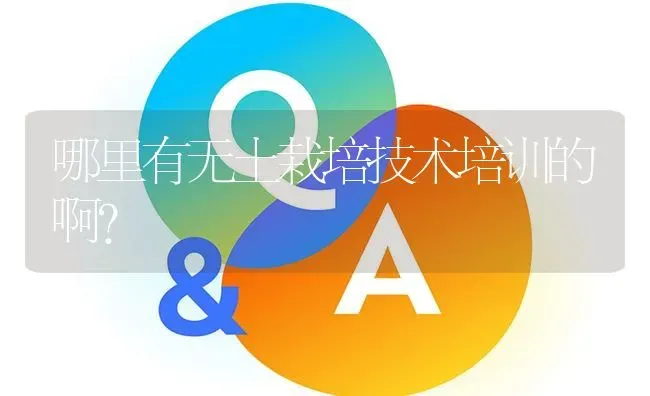 哪里有无土栽培技术培训的啊? | 养殖问题解答