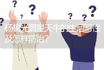 杨树光肩星天牛的生活习性及怎样防治?