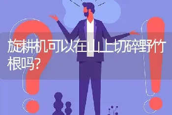 旋耕机可以在山上切碎野竹根吗?