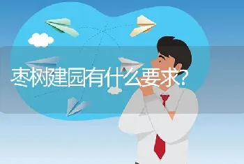 枣树建园有什么要求?