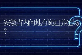 安徽省内何地有蝇蛆养殖场?