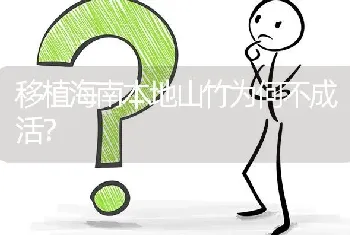 移植海南本地山竹为何不成活?