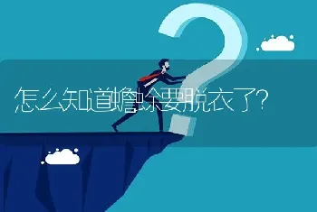 怎么知道蟾蜍要脱衣了?