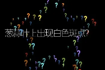 葱蒜叶上出现白色斑点?