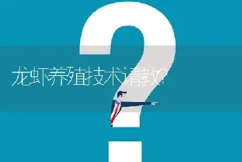 龙虾养殖技术请教?