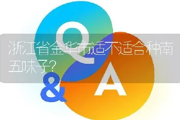 浙江省金华市适不适合种南五味子?