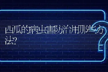 西瓜的病虫害防治用那些方法?