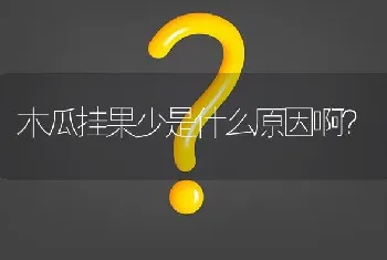 木瓜挂果少是什么原因啊?