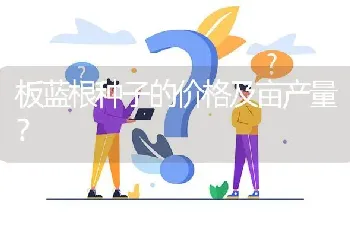 板蓝根种子的价格及亩产量?