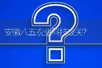 安徽八五农业科技攻关?