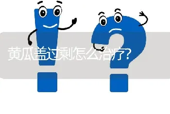 黄瓜盖过剩怎么治疗?