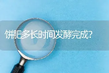 饼肥多长时间发酵完成?