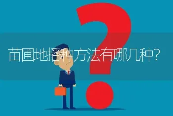 苗圃地播种方法有哪几种?