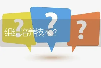 组织培养技术?