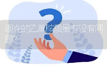 现在的乙草胺质量有没有问题?