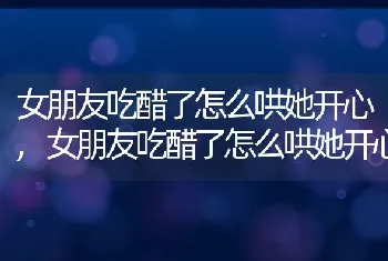 女朋友吃醋了怎么哄她开心