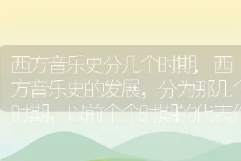 西方音乐史的发展，分为那几个时期