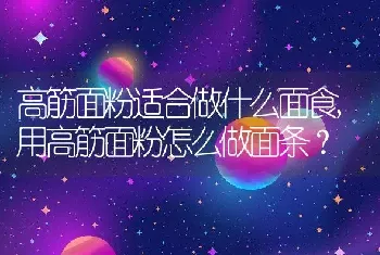 用高筋面粉怎么做面条