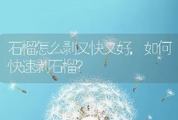 如何快速剥石榴