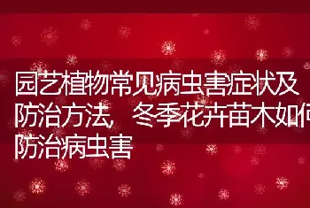 园艺植物常见病虫害症状及防治方法