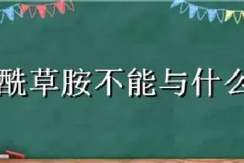 恶唑酰草胺不能与什么混用