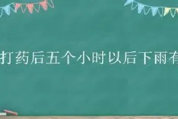 草甘磷打药后五个小时以后下雨有效果吗