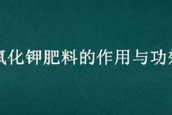 氧化钾肥料的作用与功效